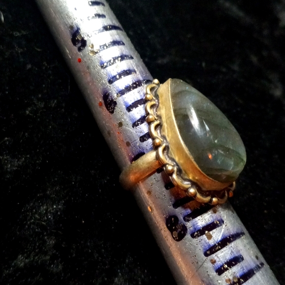 114 NWT Labradorite gemstone crystal 925 silver ring size 7 free shipping sale - Picture 8 of 8